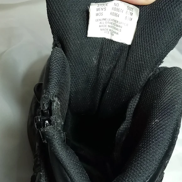 Reebok RB864 Rapid Response Composite Toe Side Zip 6 Black Boot Sz 8.5 - Picture 12 of 13